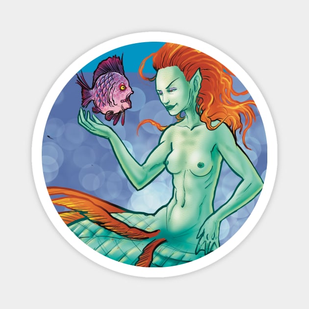 mermaid life again Magnet by Paskalamak